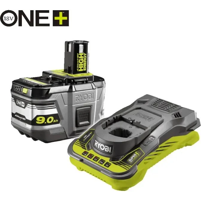 Ryobi RC18150-190 High Energy 18V 9,0 Ah Batteri med Hurtiglader
