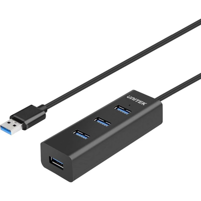 Unitek Y-3089 USB 3.2 Gen 1 4-port Hub, Sort