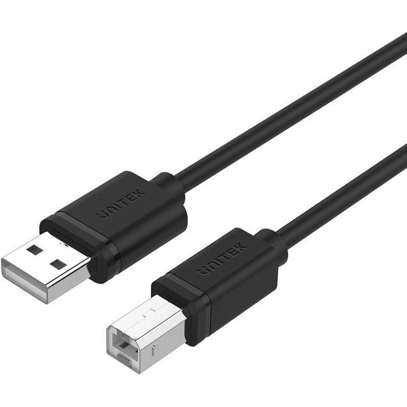 Unitek Y-C421GBK USB A til USB B 5 m, sort