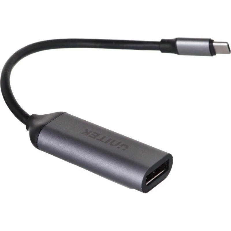 Unitek V1415A USB-C til DisplayPort adapter, 8K 60 Hz, space grey