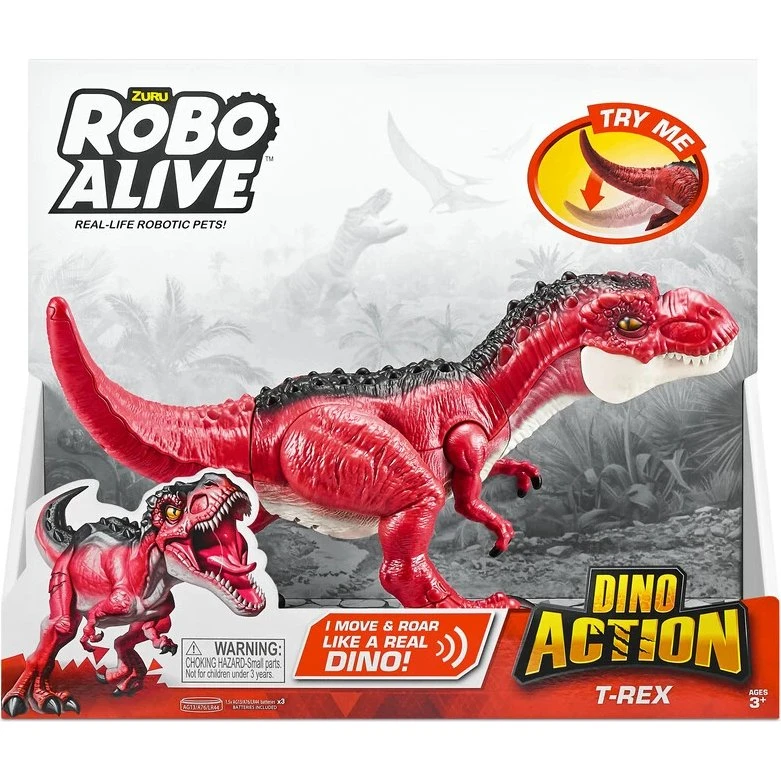Zuru Robo Alive T-REX Rød, interaktiv legetøjsdinosaur