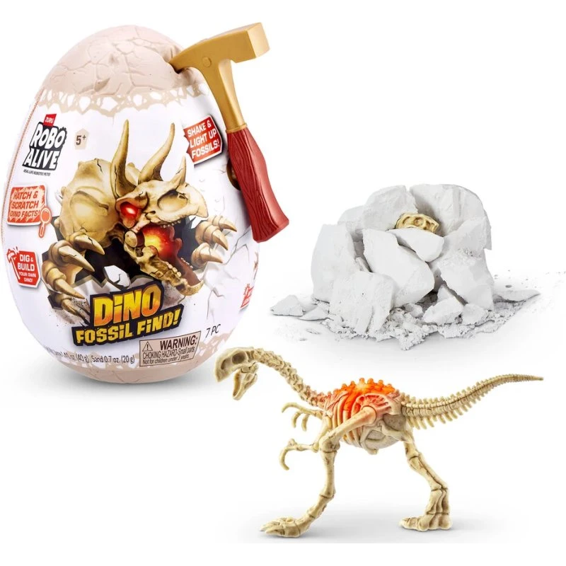 Robo Alive Dino Fossil Egg – Overraskelsesæg med lysende dinosaur