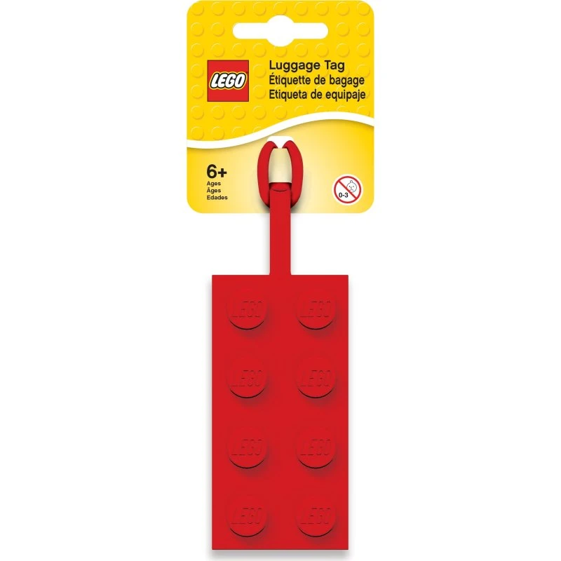LEGO Rødt 2x4-bagagemærke 5005542