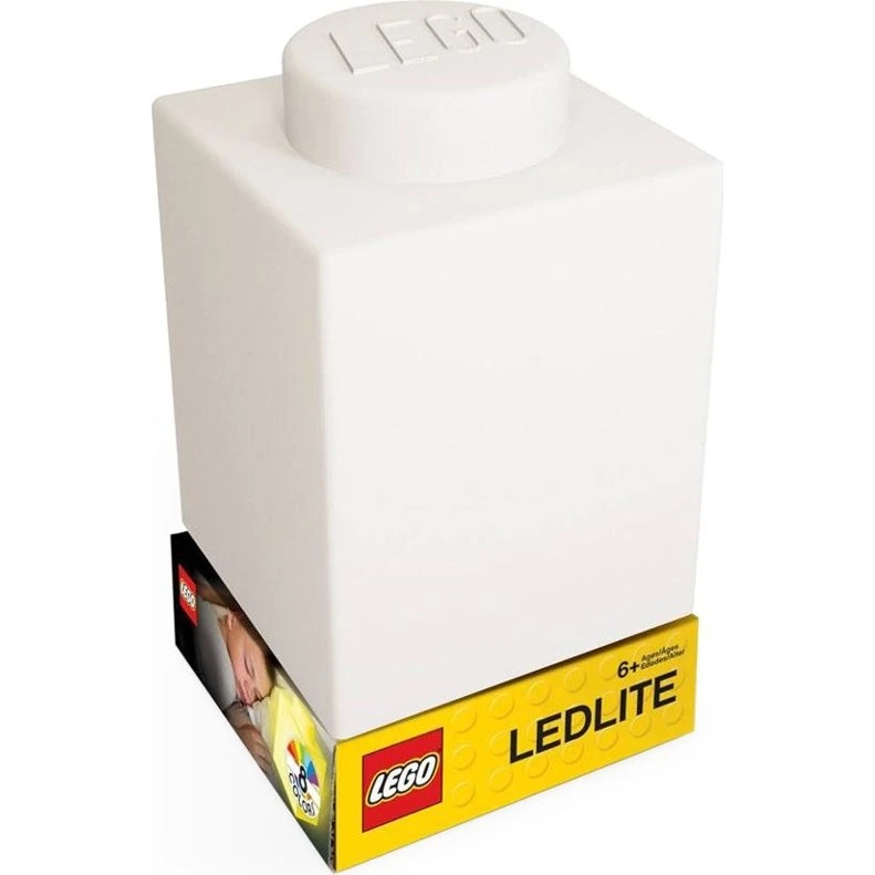 LEGO Classic Silikone Natlampe Hvid, 8 Farver