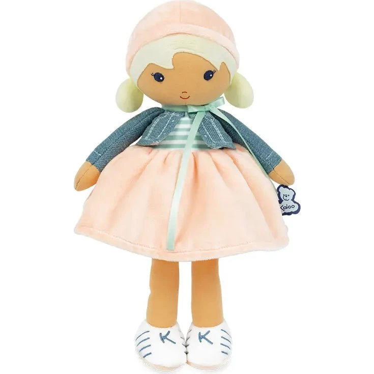 Kaloo Chloe 25 cm - Dukke med gyldent hår og ferskenfarvet nederdel