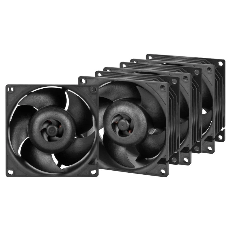 Arctic S8038-10K 80mm 4-pack Sort Kabinet Køler