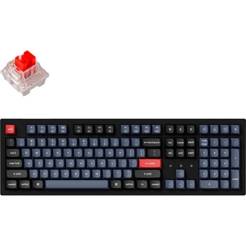 Keychron K10 Pro QMK/VIA RGB Hot Swap K Pro Red – Trådløs Mekanisk Tastatur, Sort