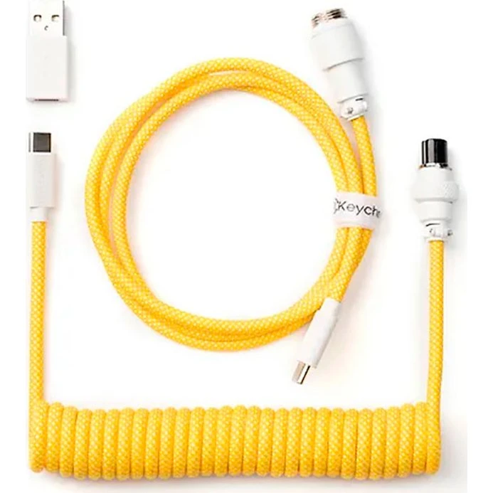 Keychron Coiled Aviator USB-C Kabel Gul 1,36 m