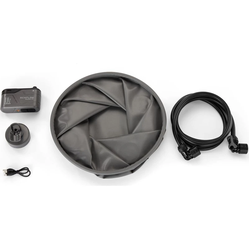 EcoFlow Wave Shower Kit – Bærbart brusesystem med pumpe og foldbar spand
