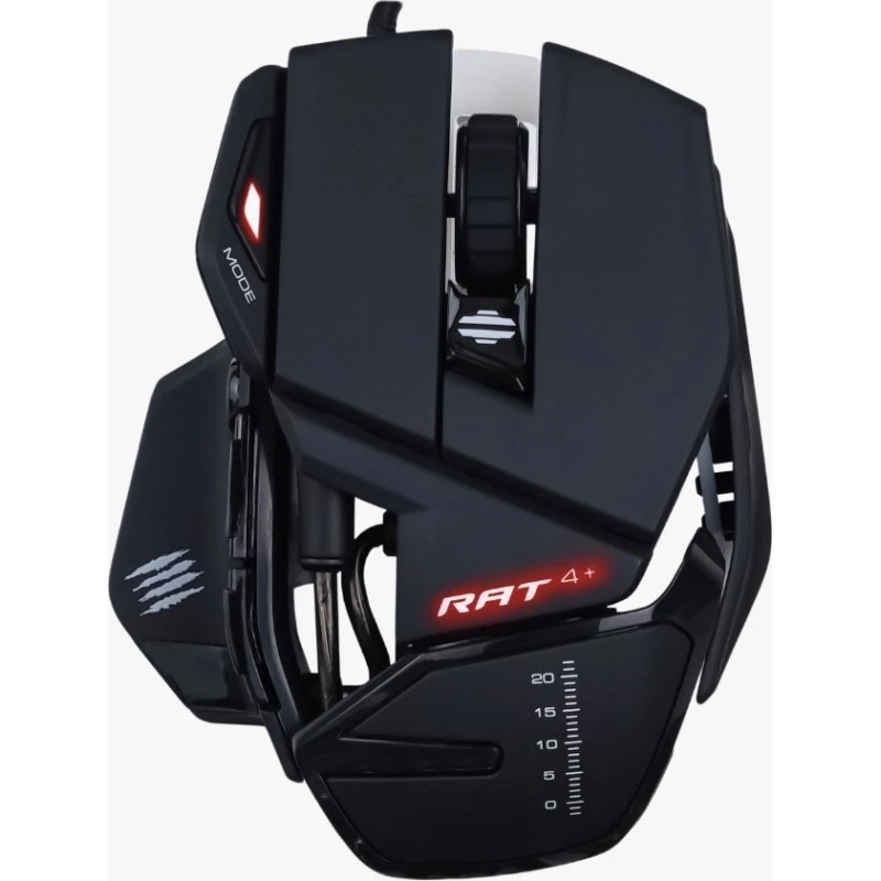 Mad Catz R.A.T. 4+ Optisk Gamingmus, 9 knapper, Sort, 90 g