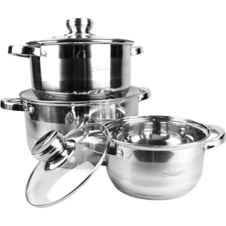 Maestro MR-2220-6L Grydesæt i rustfrit stål, 6 dele