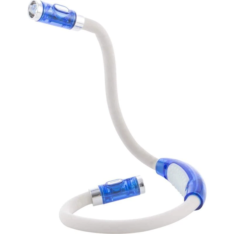 Nereled LED Nakkelampe, 2 LED, Fleksibel, Batteridrevet