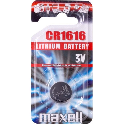 Maxell CR1616 3V lithiummøntcellebatteri, 1 stk.