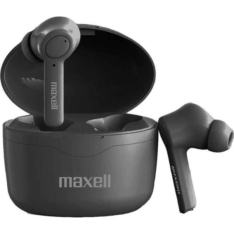 Maxell Bass 13 Sync Up Trådløse In-Ear Høretelefoner med Opladeetui, Sort