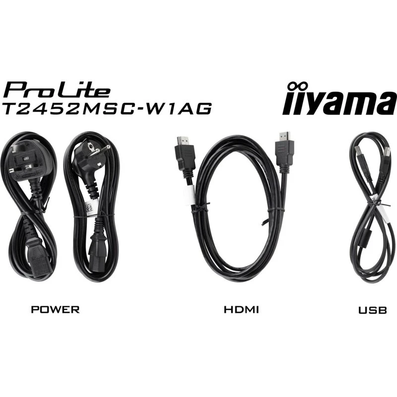 iiyama ProLite T2452MSC-W1AG 23,8" Full HD IPS Touchskærm Hvid