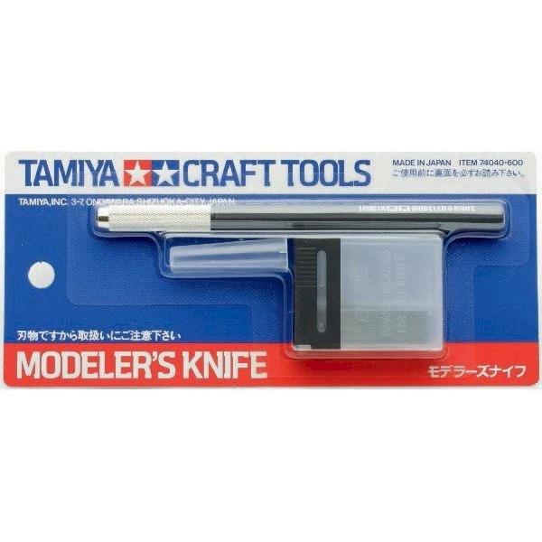 Tamiya 74040 Modelkniv, Sort med 25 Udskiftningsklinger