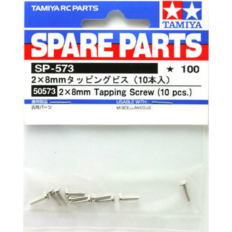 Tamiya 50573 Selvskærende Skrue 2x8mm 10 stk.