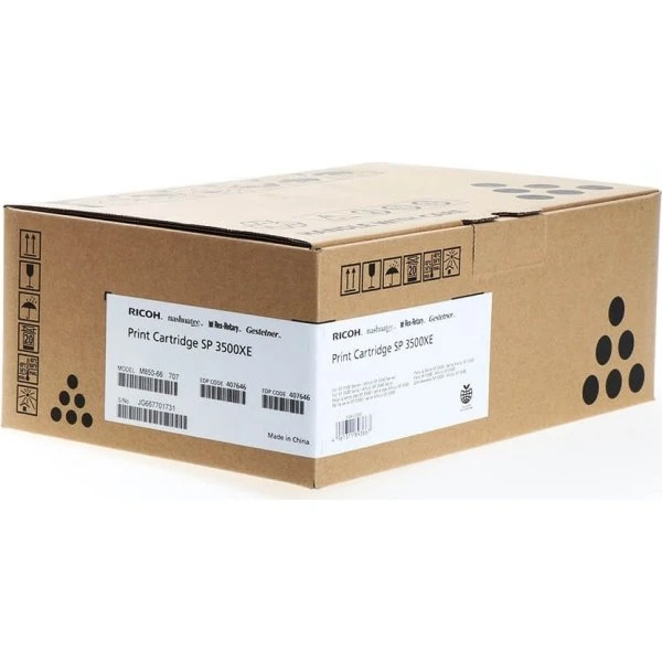 Ricoh Toner 407646 SP 3500XE Sort, 6.400 sider