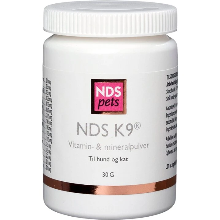 NDS K9 Multivitamin/mineral 30 g – til hund og kat