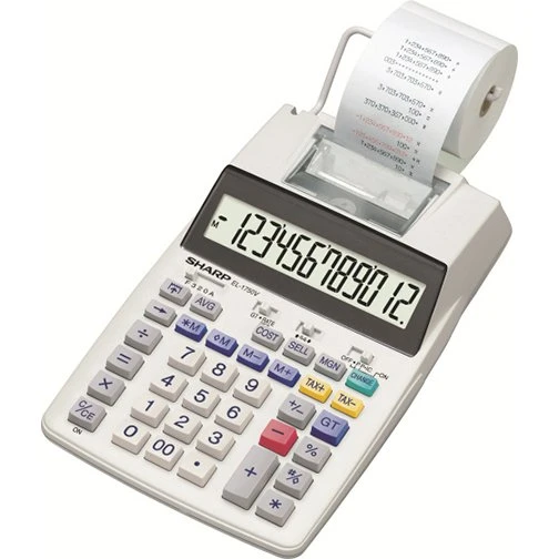 Sharp EL-1750V Printe-regnemaskine, 12 cifre