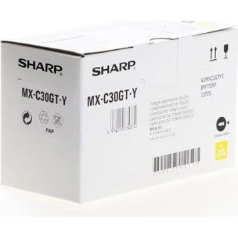 Sharp MXC30GTY Gul, 6000 sider, original tonerpatron
