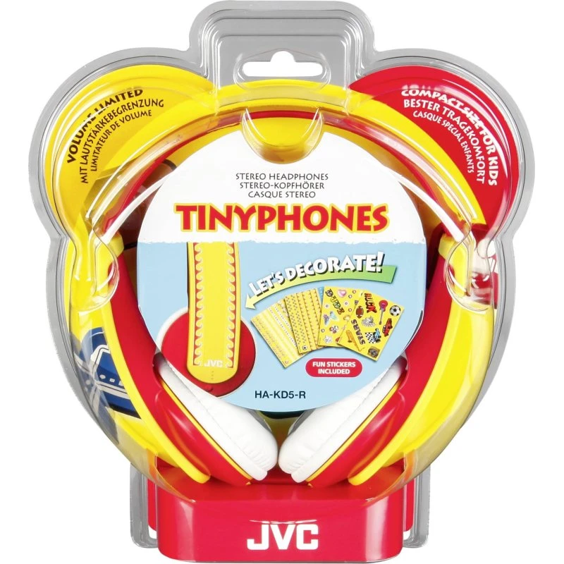 JVC HA-KD5 Børnehovedtelefoner Rød, max 85dB