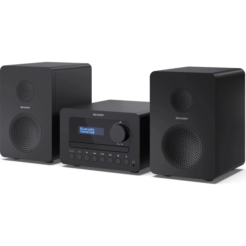 Sharp Tokyo XL-B514 Mikrosystem med Bluetooth, CD/MP3 og FM, sort