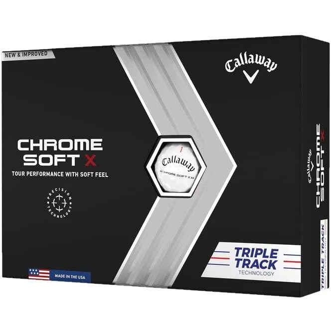 Callaway Chrome Soft X 2022 Triple Track Hvide golfbolde