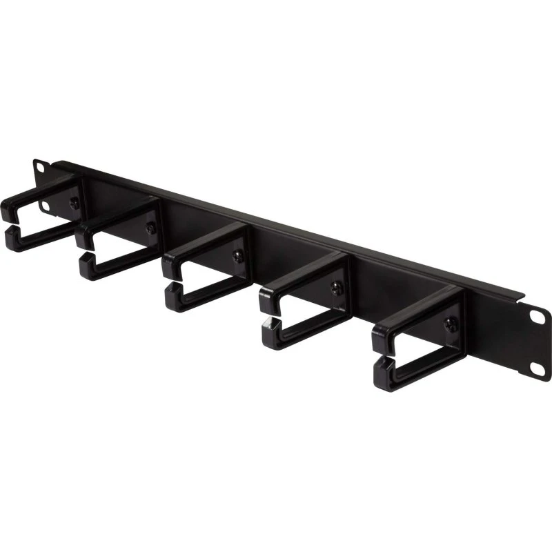 LogiLink 19" Kabelpanel 1U med 5 Drejelige Beslag, Sort