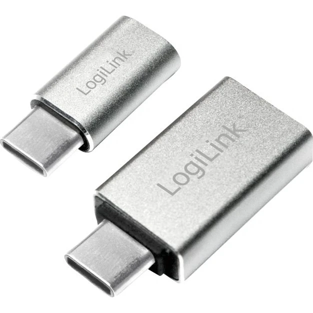 LogiLink USB-C til USB-A & MicroUSB-adapter, aluminium
