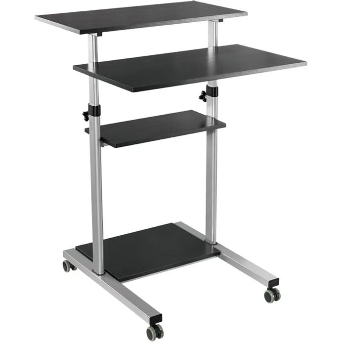 LogiLink Sit-stand arbejdsbord, hæve/sænke, 60 kg, mobil