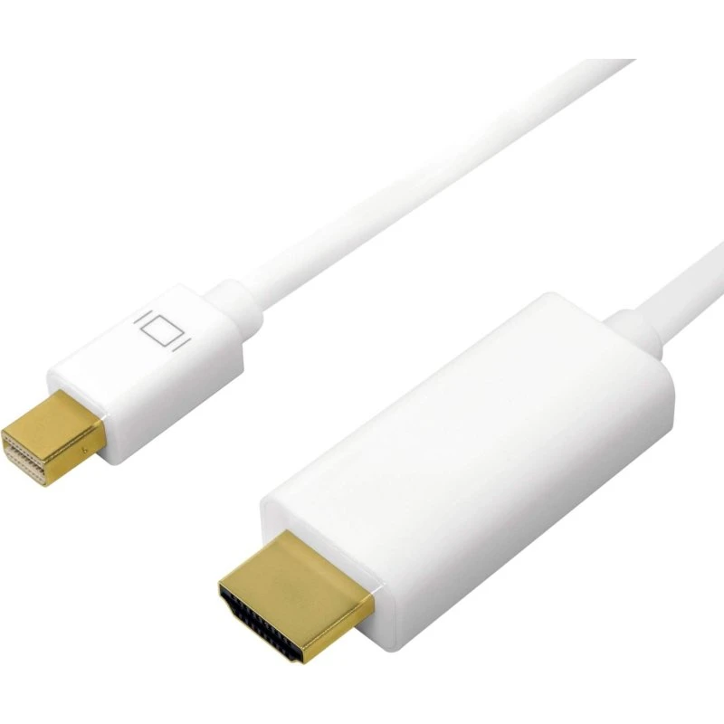 HDMI 4K Mini DisplayPort-kabel, 2m, hvid