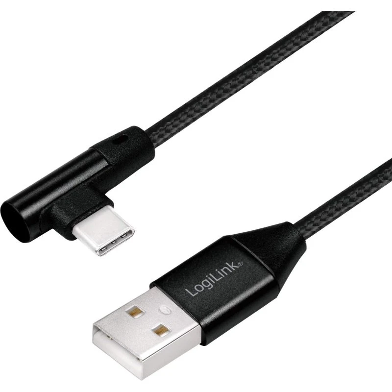 LogiLink Vinklet USB-C Kabel 0,3 m USB 2.0 Sort