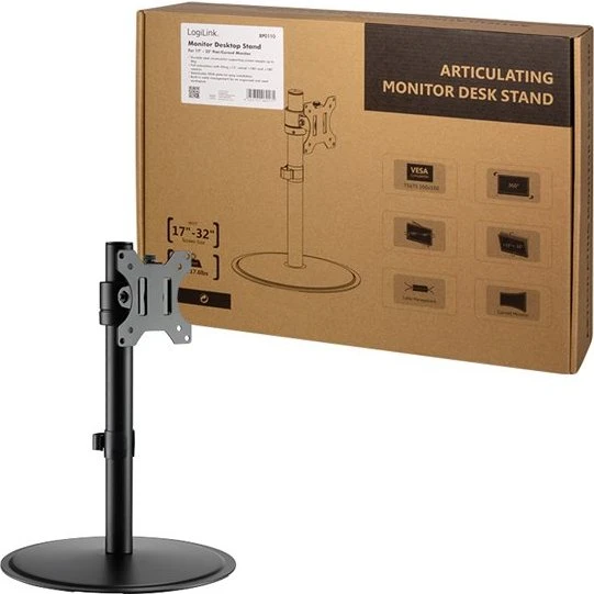 LogiLink Artikulerende Monitorstativ 17-32" Sort
