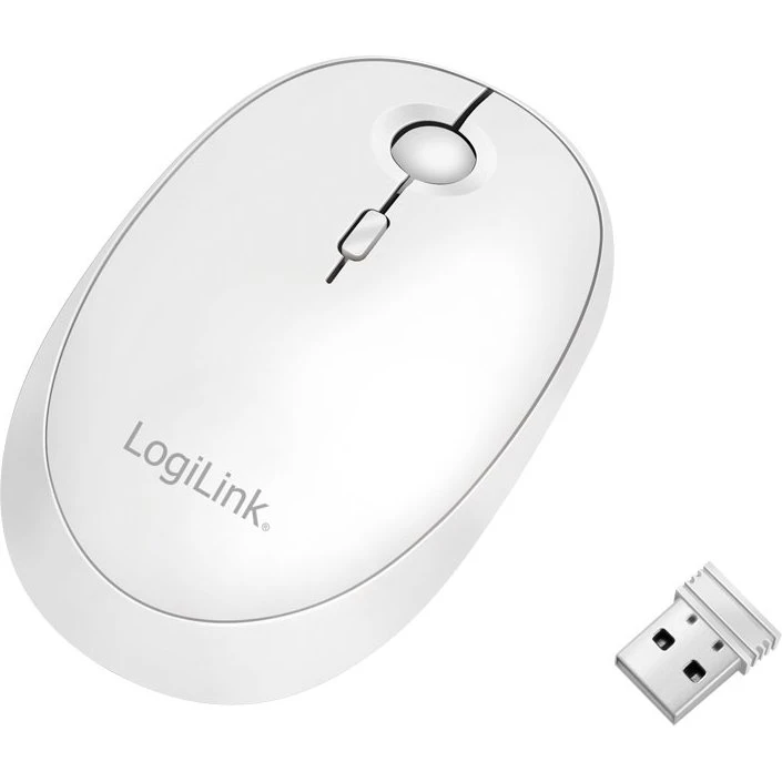 LogiLink Optisk Trådløs Mus 2.4 GHz Bluetooth Hvid