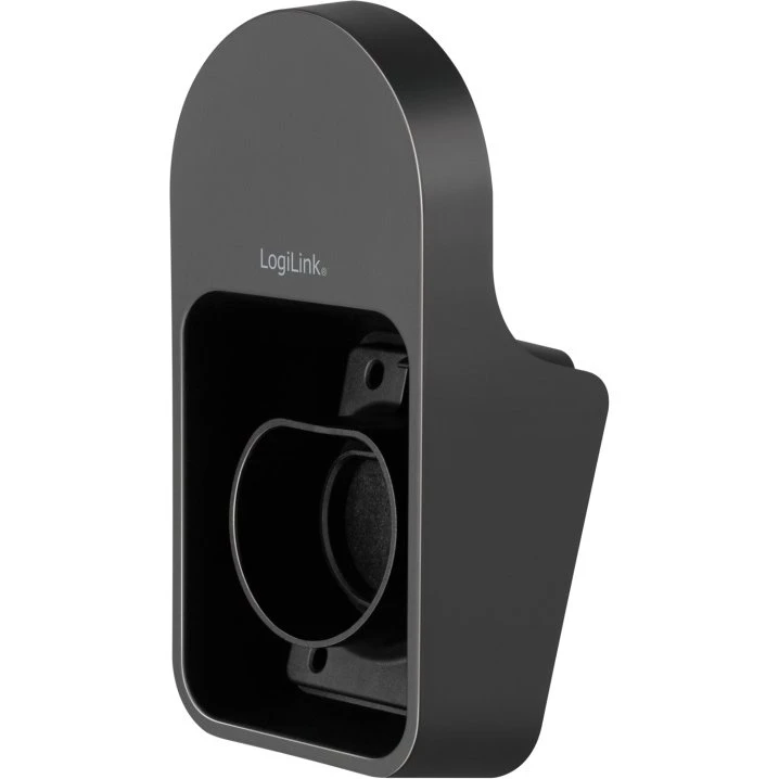 LogiLink Vægbeslag med kabelholder til Type 2 EV-lader – sort