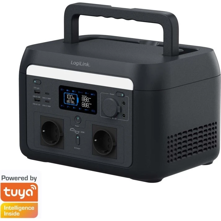 LogiLink Portable Power Station 600W 512Wh Tuya-kompatibel