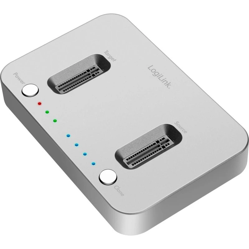 LogiLink Dual M.2 NVMe SSD-dockingstation USB-C 10Gbps, silver