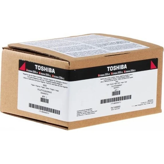 Toshiba T-305P-R Magenta Toner, 3.000 sider