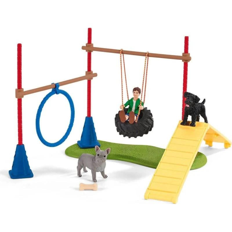 Schleich Farm World Hunde Agility Trænings Legesæt, 3+ år