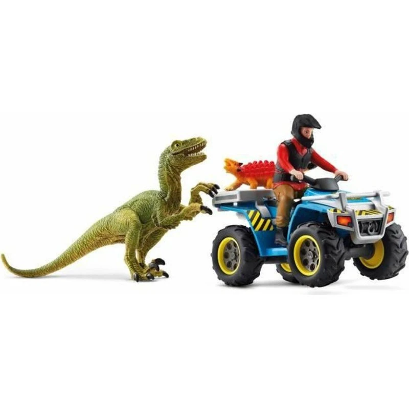 Schleich Dinosaur 41466 Quad Velociraptor Playset