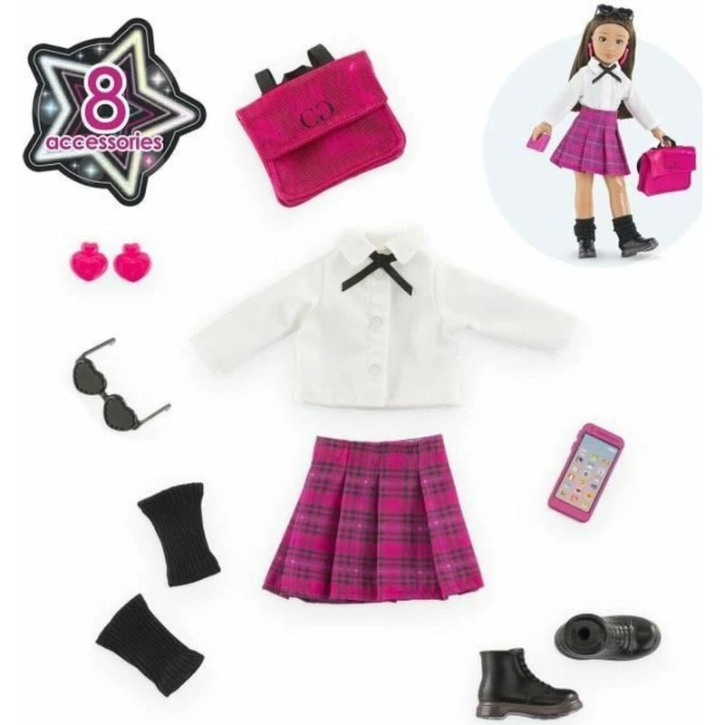 Corolle Girls English College Dressing, 8 dele til 28 cm dukker