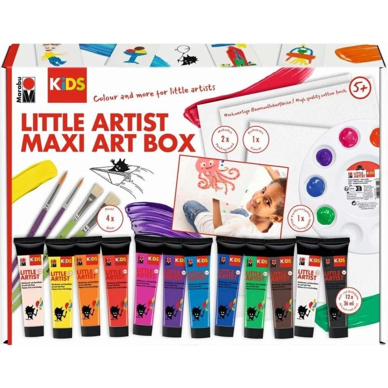 Marabu Little Artist Maxi Art Box – 12 Farver, 5+ år