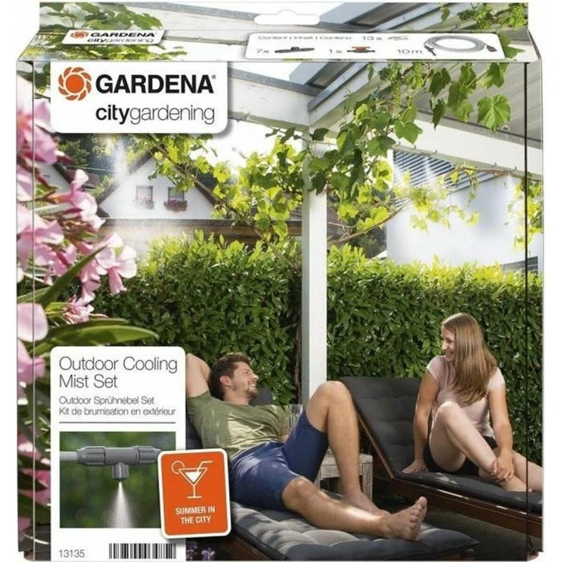 Gardena Outdoor Cooling Mist Set 10 m - Hvid Grå