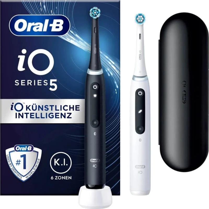 Oral-B iO Series 5 Eltandbørste Sort/Hvid 2pk