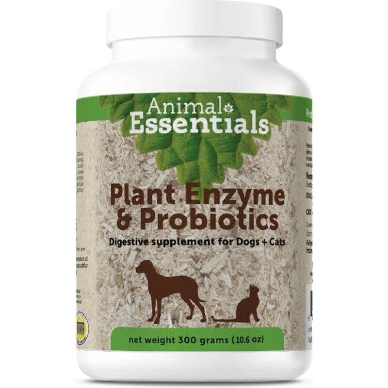 Animal Essentials Plant Enzyme & Probiotics til hunde og katte, 300 g