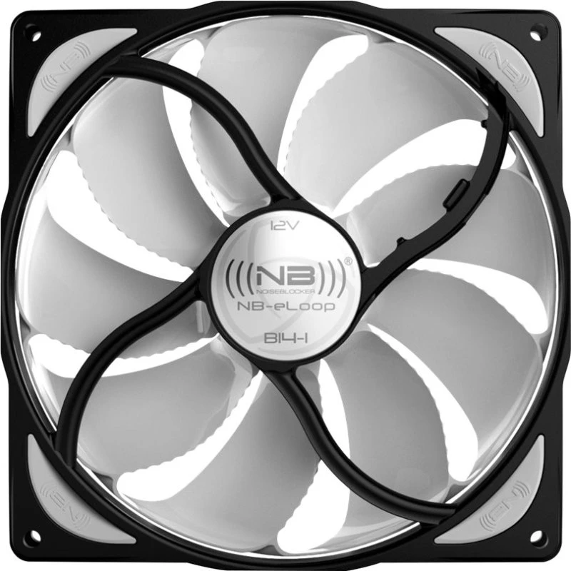 Noiseblocker eLoop B14-2 140mm Sort med Hvide Vinger