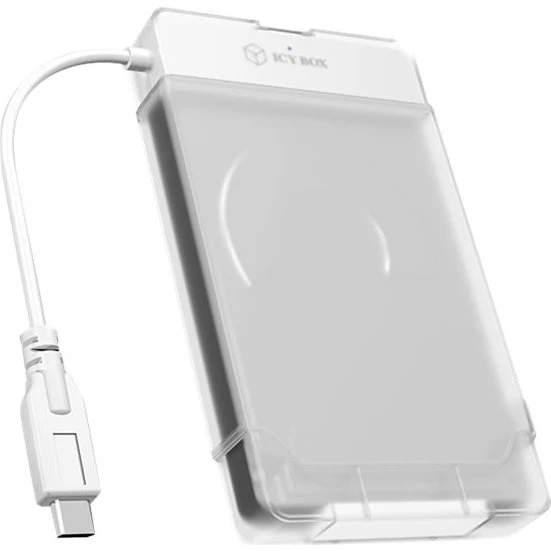 RaidSonic ICY BOX IB-AC703-C, ekstern 2.5" SATA SSD-kabinet med USB 3.0 Type-C, hvid