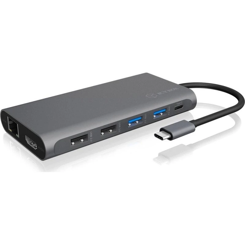 ICY BOX IB-DK4050-CPD USB-C Dockingstation, antracit