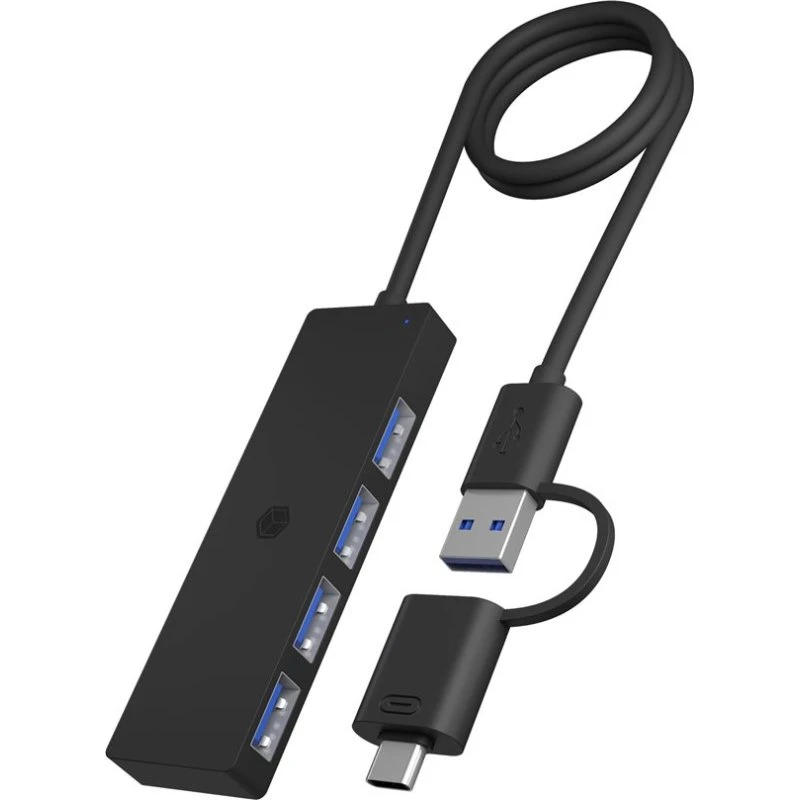 ICY BOX IB-HUB1424-C3 4-port USB 3.2 Hub, Sort